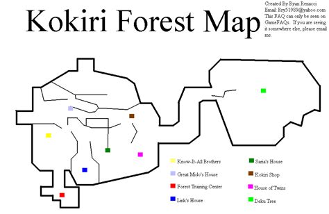 The Legend of Zelda: Ocarina of Time Kokiri Forest Map (GIF ...