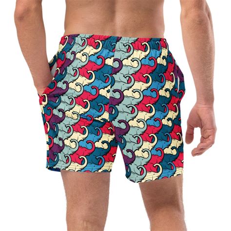 Colorful Elephants Swim Trunks for Men - Sporty Chimp legging, workout ...