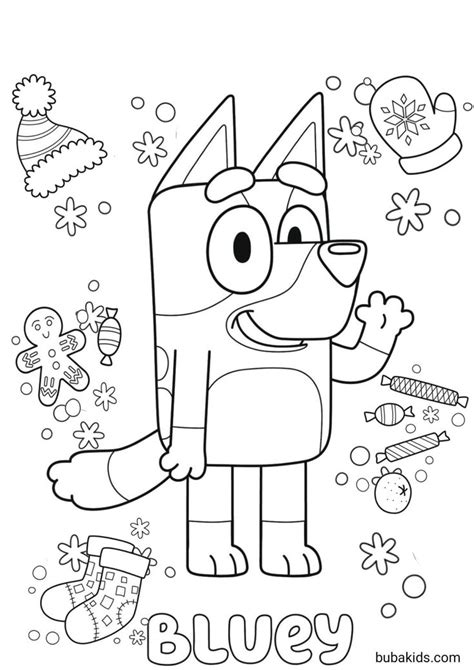 bluey winter coloring page | Kids colouring printables, Christmas coloring sheets, Christmas ...