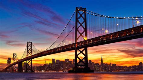 San Francisco Bay Bridge Sunset Wallpapers - Wallpaper Cave