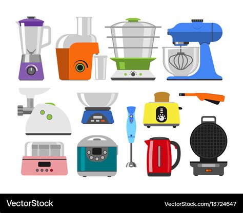 Home appliances cooking kitchen equipment Vector Image