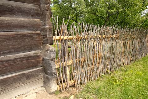 Romanian stick fence | Rustic fence, Fence design, Natural fence