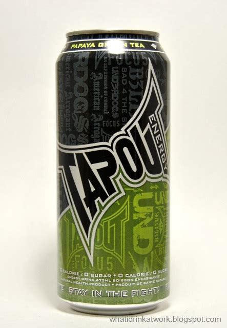 What I Drink At Work: Tapout Energy Papaya Green Tea Review