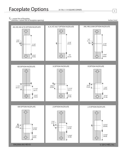 Installation instructions, Product components, Faceplate options | HES 1006 User Manual | Page 4 / 4