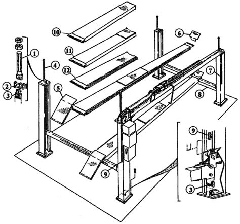 Auto Lift Parts, Overall Breakdown, for Benwil and Bishamon 4 Post ...