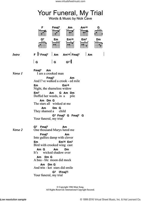 Nick Cave Guitar Chords