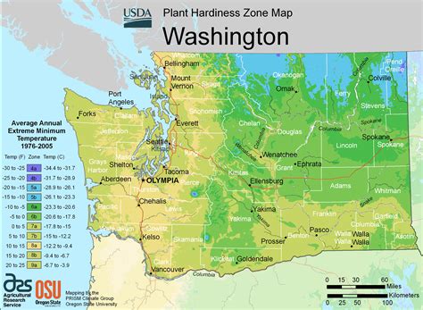 Washington Plant Hardiness Zone Map - Mapsof.Net