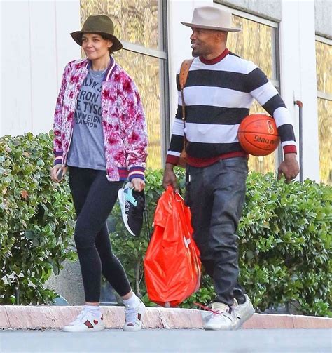 Katie Holmes & Jamie Foxx Seen Shooting Hoops on Valentine's Day