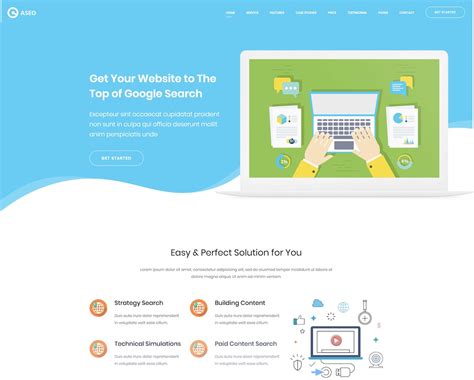 Marketing Agency Website Template / A simplistic one page psd template suite for a creative ...