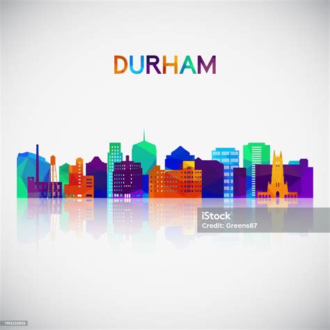 Durham Skyline Silhouette In Colorful Geometric Style Symbol For Your Design Vector Illustration ...