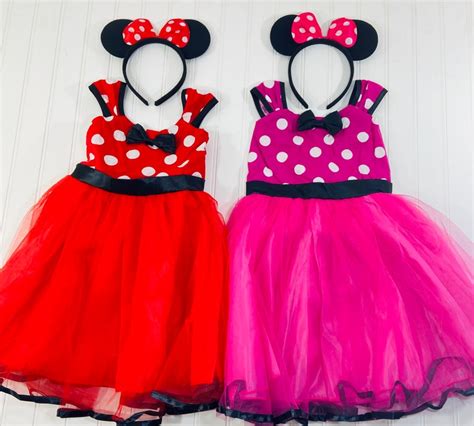 Girls Minnie Mouse Style Party Dress Girls Dress up Outfit - Etsy