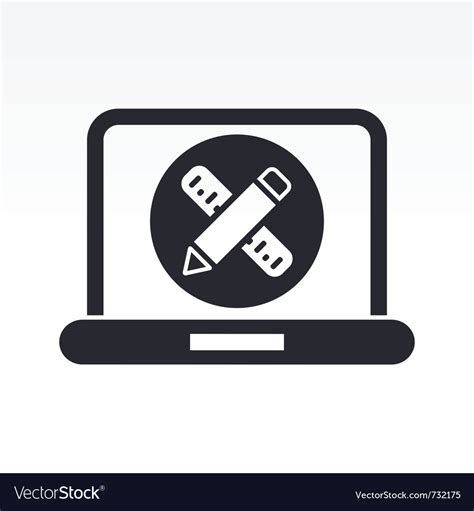 Computer design icon Royalty Free Vector Image