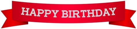 Red Birthday Banner Png Clipart Image Happy Birthday Png Happy | Images ...