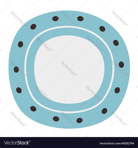 Vintage blue plate Royalty Free Vector Image - VectorStock