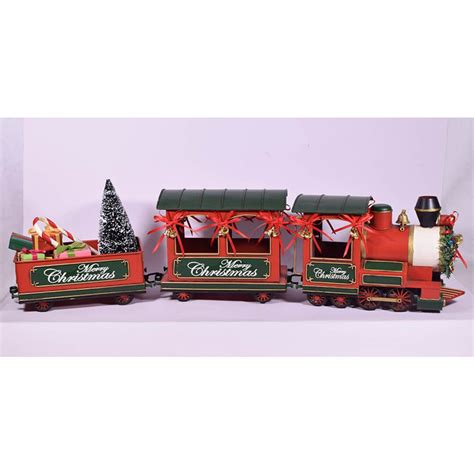 Vintage Metal Christmas Train With Wagons Vintage Christmas Locomotive ...