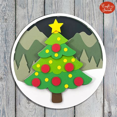 Free SVG! 🎄 Make a Whimsical Papercraft Christmas Tree - Craft with Sarah