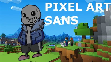 minecraft sans pixel art grid Minecraft ink! sans pixel art by ...