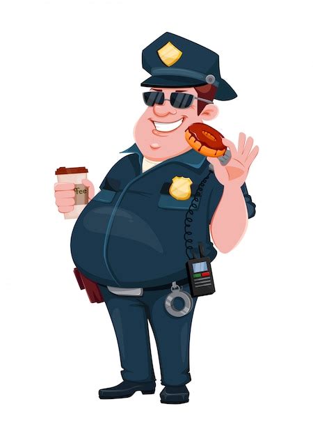 Premium Vector | Police officer. funny cartoon character