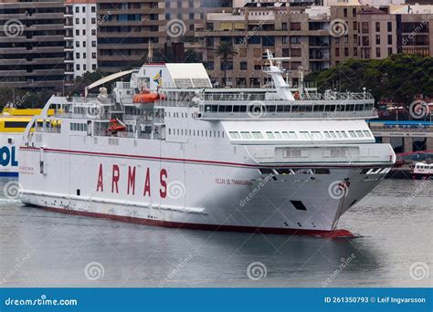 Ferry from Company Armas Leaving Tenerife Spain Editorial Stock Photo ...