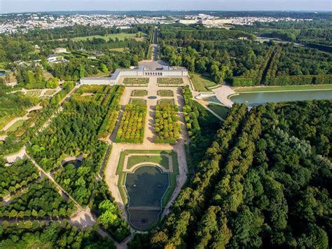 Aerial view of the Grand Trianon, Domain of Versailles | Beautiful ...