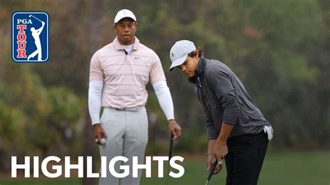 Tiger and Charlie Woods shoot 8-under 64 | Round 1 | PNC Championship ...