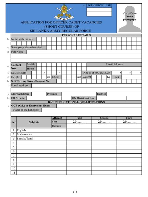 Enlistment Application | PDF