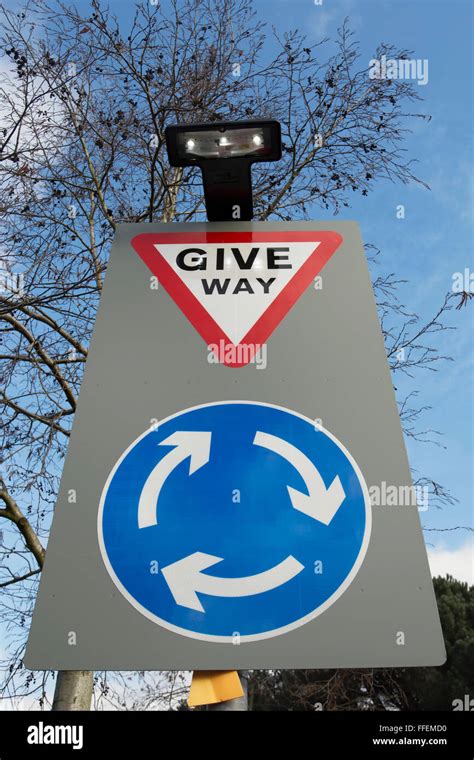 Roundabouts Signs Stock Photos & Roundabouts Signs Stock Images - Alamy