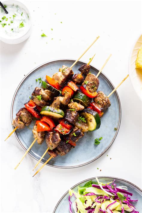 Low FODMAP BBQ Lamb Skewers with Yoghurt Dressing - A Little Bit Yummy