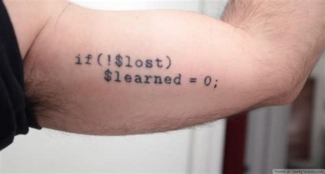 PHP Tattoo: Nothing risked, nothing gained; nothing lost, nothing learned – Geeky Tattoos