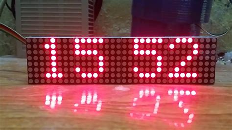 Mini clock Led matrix Arduino - YouTube