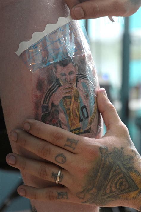 Lionel Messi tattoos all the rage after World Cup victory as Argentina ...