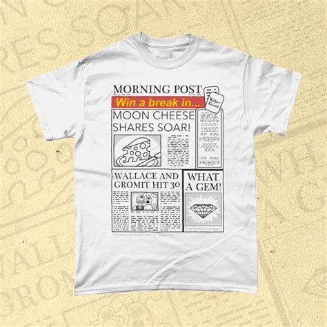 Wallace and Gromit - Newspaper - T-Shirt - Apparel of Laughs