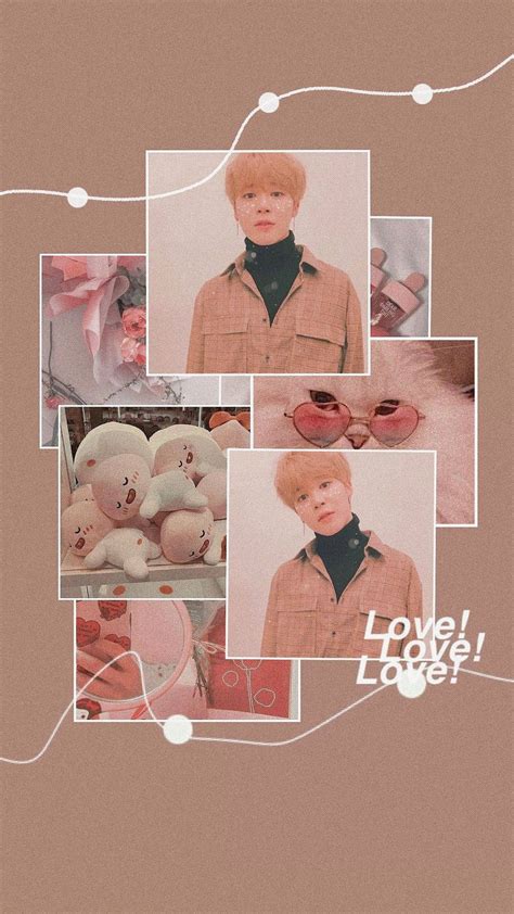 Download Peach Aesthetic Jimin Wallpaper | Wallpapers.com