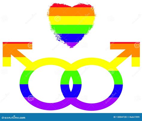 Gay Pride Symbols of Love stock illustration. Illustration of ...