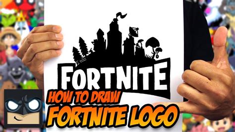 How to Draw Fortnite Logo - YouTube