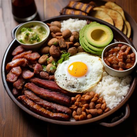 Bandeja Paisa: Hearty Colombian Platter with Diverse Ingredients Stock ...