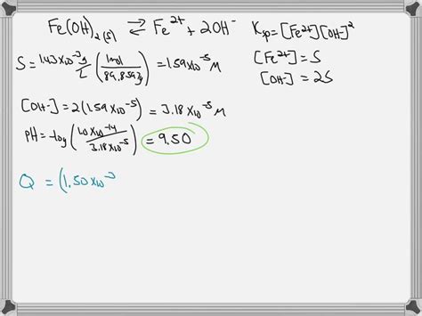 SOLVED: Shown below is the solubility diagram for iron hydroxide Fe(OH)3 solid. (The term ...