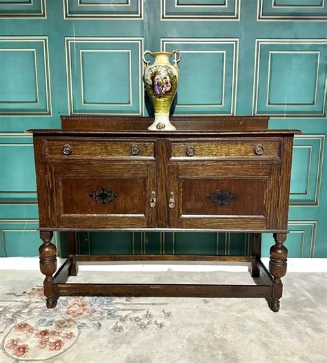 Vintage Oak Sideboard Having Two Drawers Over Two Doors in Antique ...