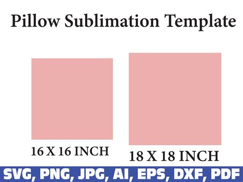 Pillow Template Sublimation Graphic by Sofiamastery · Creative Fabrica