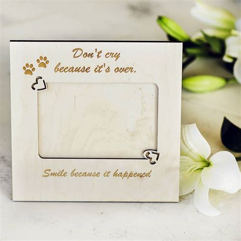 Pet Memorial Personalised Photo Frame By Natural Gift Store