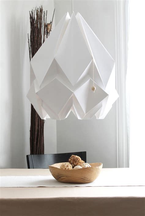 XL Origami Lamp Handmade in Paper Oversized Pendant Light - Etsy Denmark