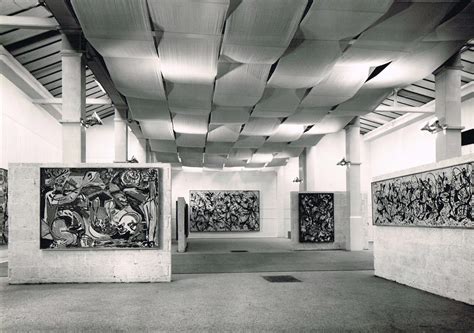 Installation view of Jackson Pollock at the Whitechapel Gallery, 1958 ...