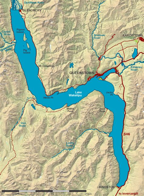 Lake Wakatipu Map | NZ Fishing