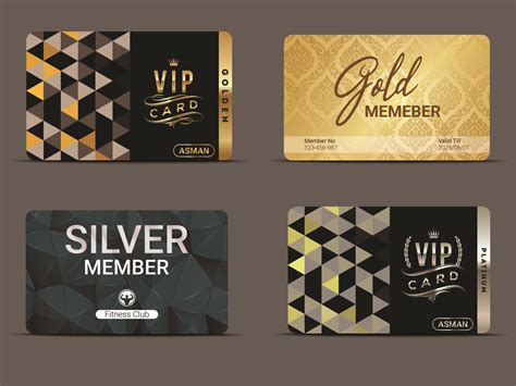 Gold | Platinum| silver | VIP Membership cards by Easterly Dobey on Dribbble