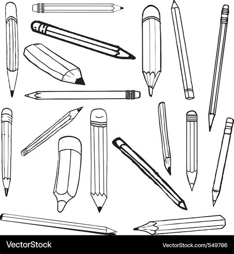 Pencil sketch Royalty Free Vector Image - VectorStock