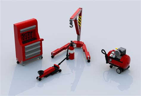 LEGO IDEAS - Classic Car Garage - Car Lift, Engine Hoist, Air Compressor & Toolbox!