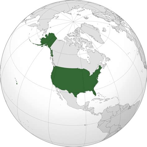 Location of the United States in the World Map