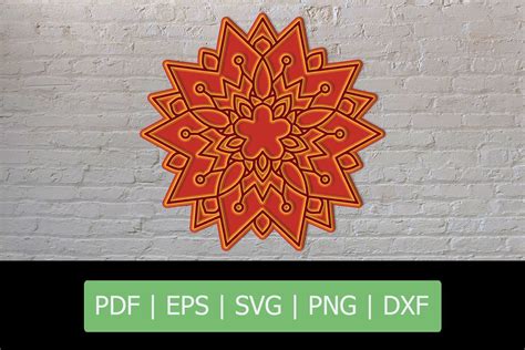 3D Multilayered Mandala Cut File SVG Graphic by NurAjiDesign · Creative Fabrica
