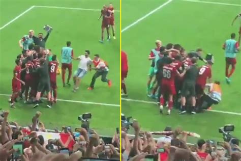 Adrian injury: Video of fan damaging Liverpool goalkeeper's ankle after Super Cup penalty save