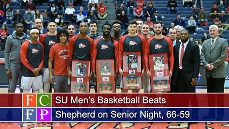 SU Men’s Basketball Beats Shepherd on Senior Night, 66-59 - FCFreePress